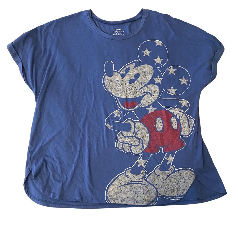 Disney Mickey Mouse red, white, and blue t shirt
